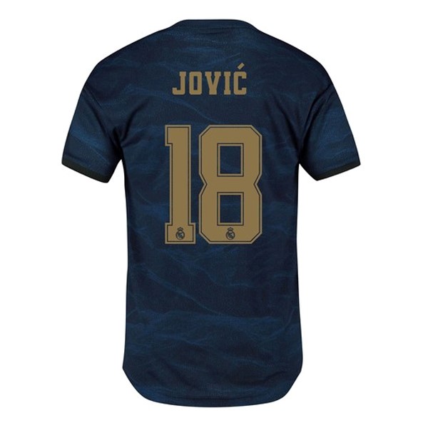 Camiseta Real Madrid NO.18 Jovic 2ª Kit 2019 2020 Azul